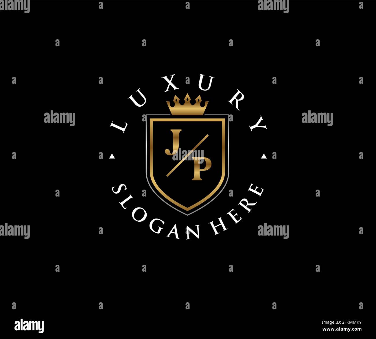JP Letter Royal Luxury Logo template in vector art for Restaurant ...