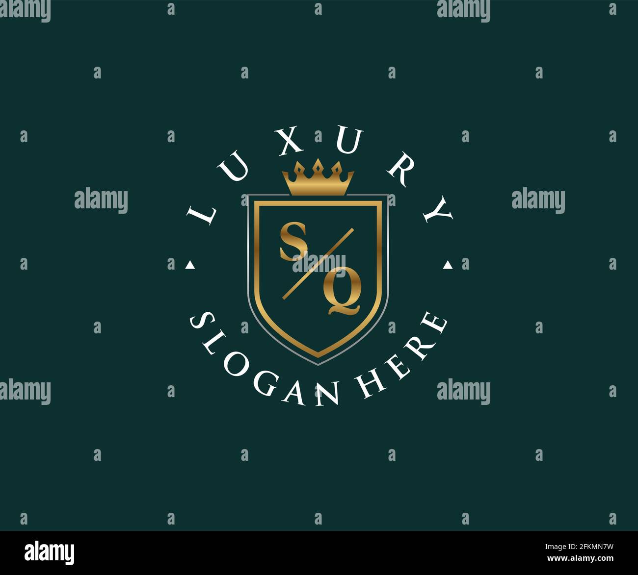 SQ Letter Royal Luxury Logo template in vector art for Restaurant ...