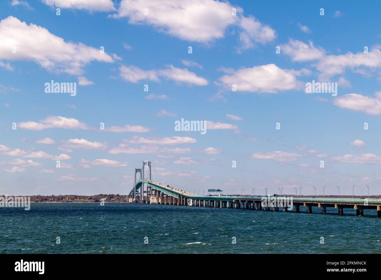Claiborne Pell / Newport Bridge in Newport, Rhode Island Stock Photo