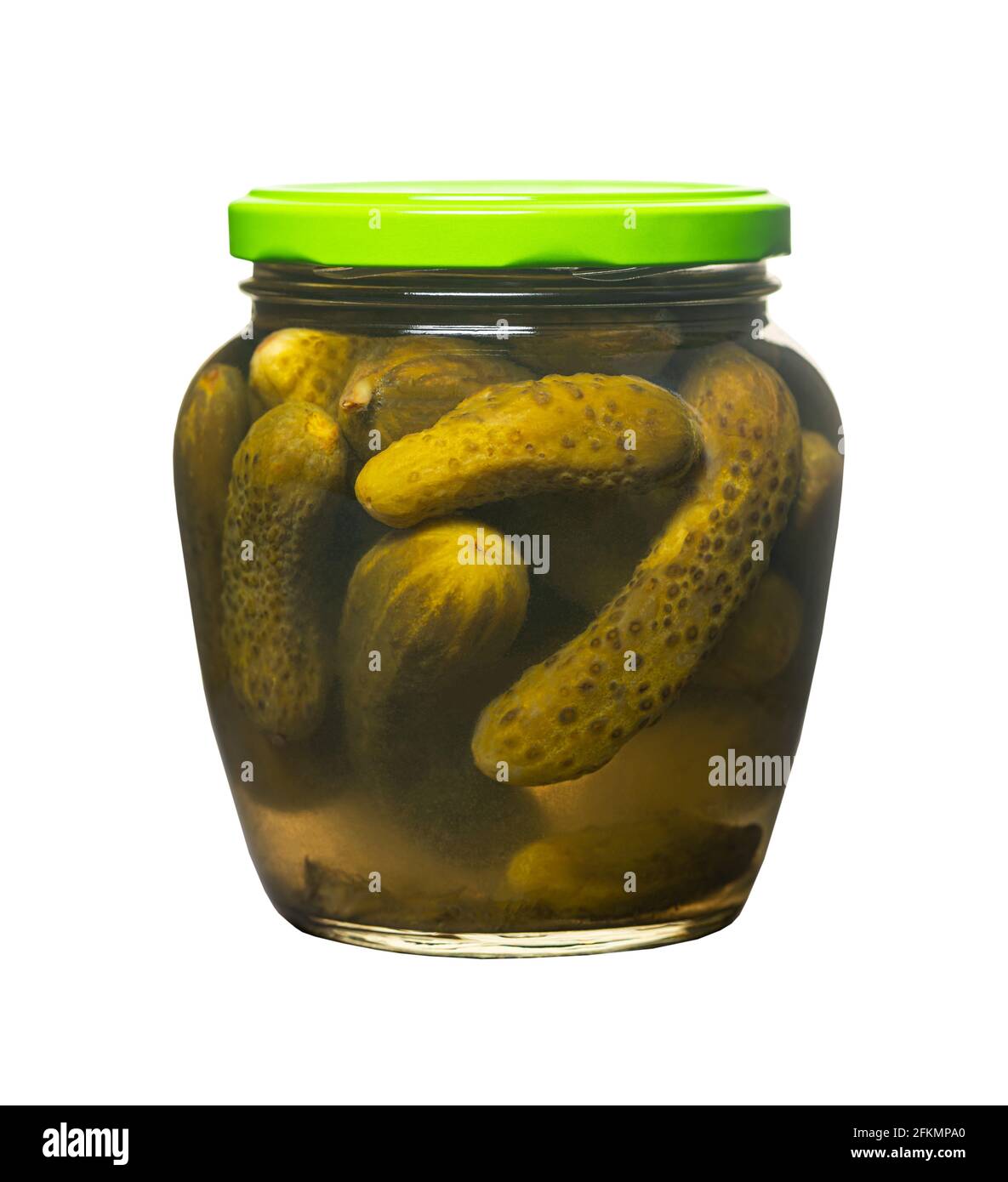 pickles in a jar on white isolated background Stock Photo Alamy