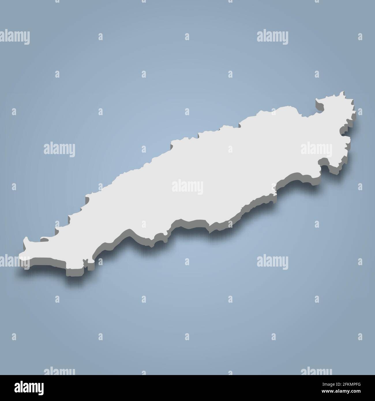 3d Isometric Map Of Tobago Is An Island In Trinidad And Tobago Isolated Vector Illustration 7229