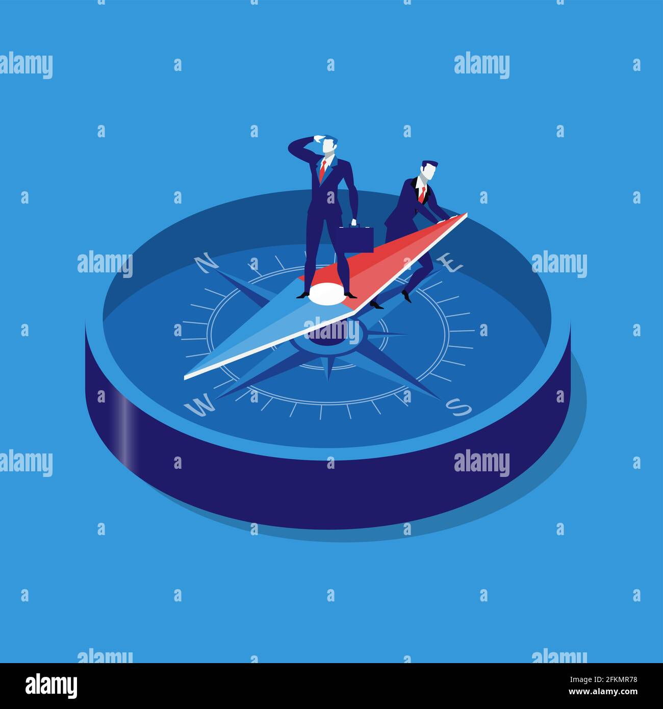 Business strategy concept vector illustration in flat style Stock ...