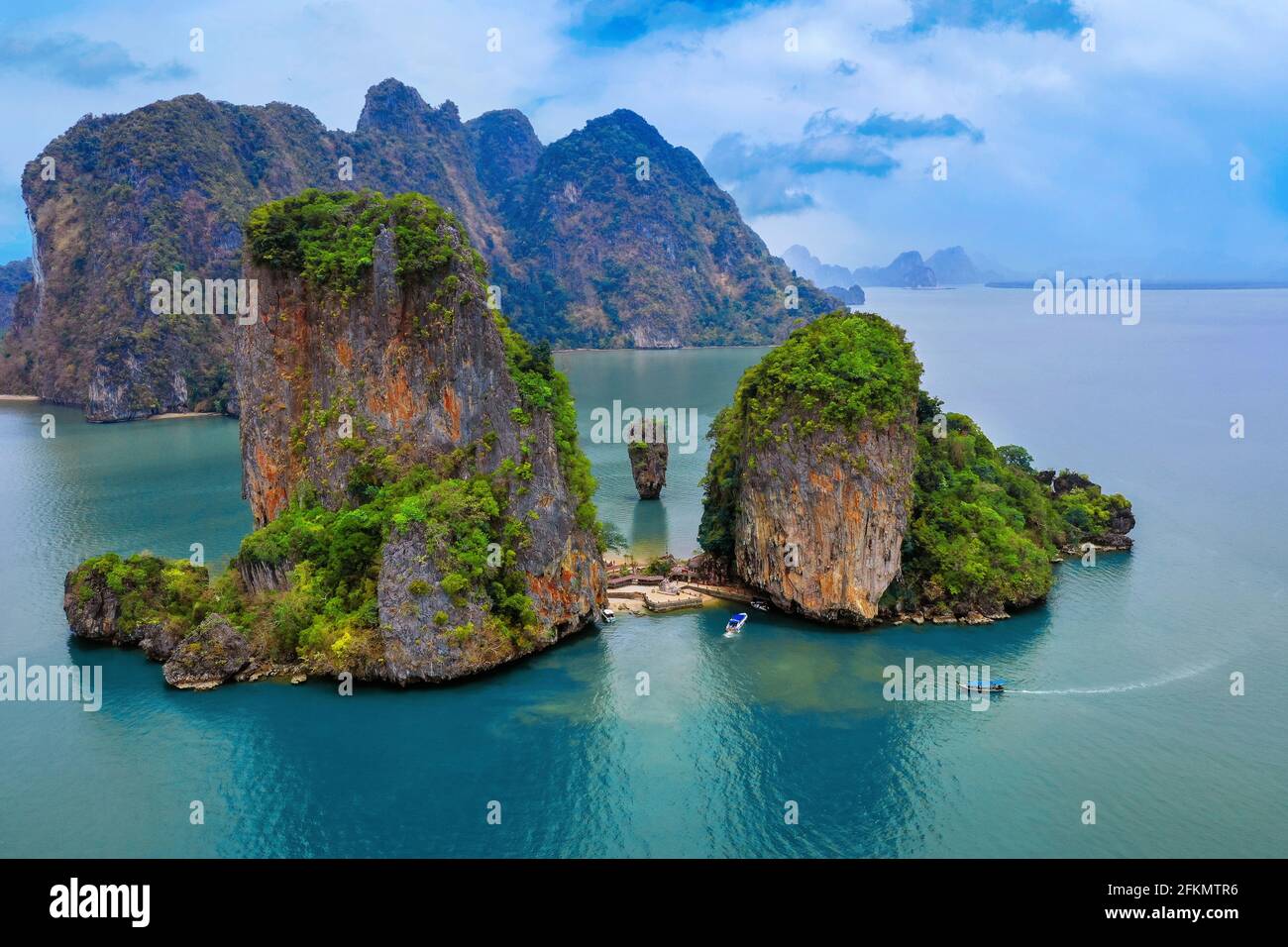 Aerial view of James Bond island in Phang nga, Thailand Stock Photo - Alamy