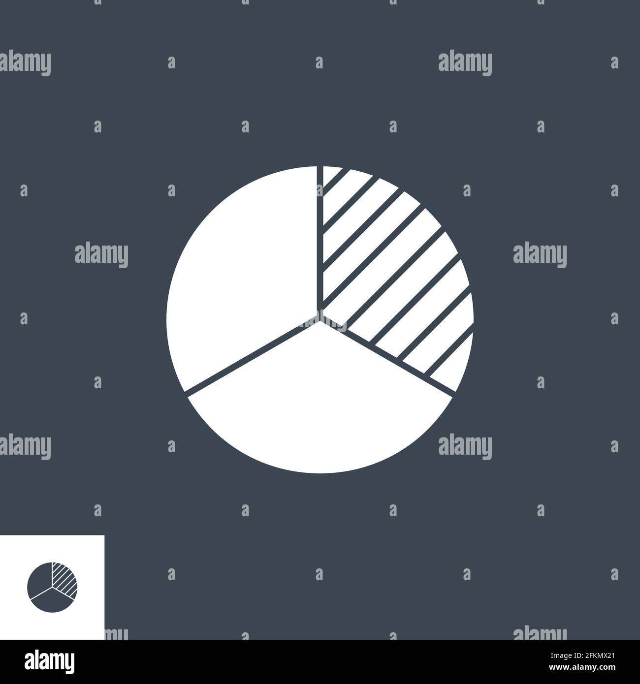 Pie Chart related vector glyph icon. Stock Vector