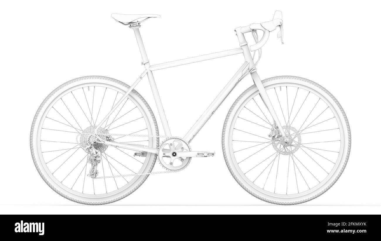 3D rendering of a racing bike bicycle isolated on white background ...
