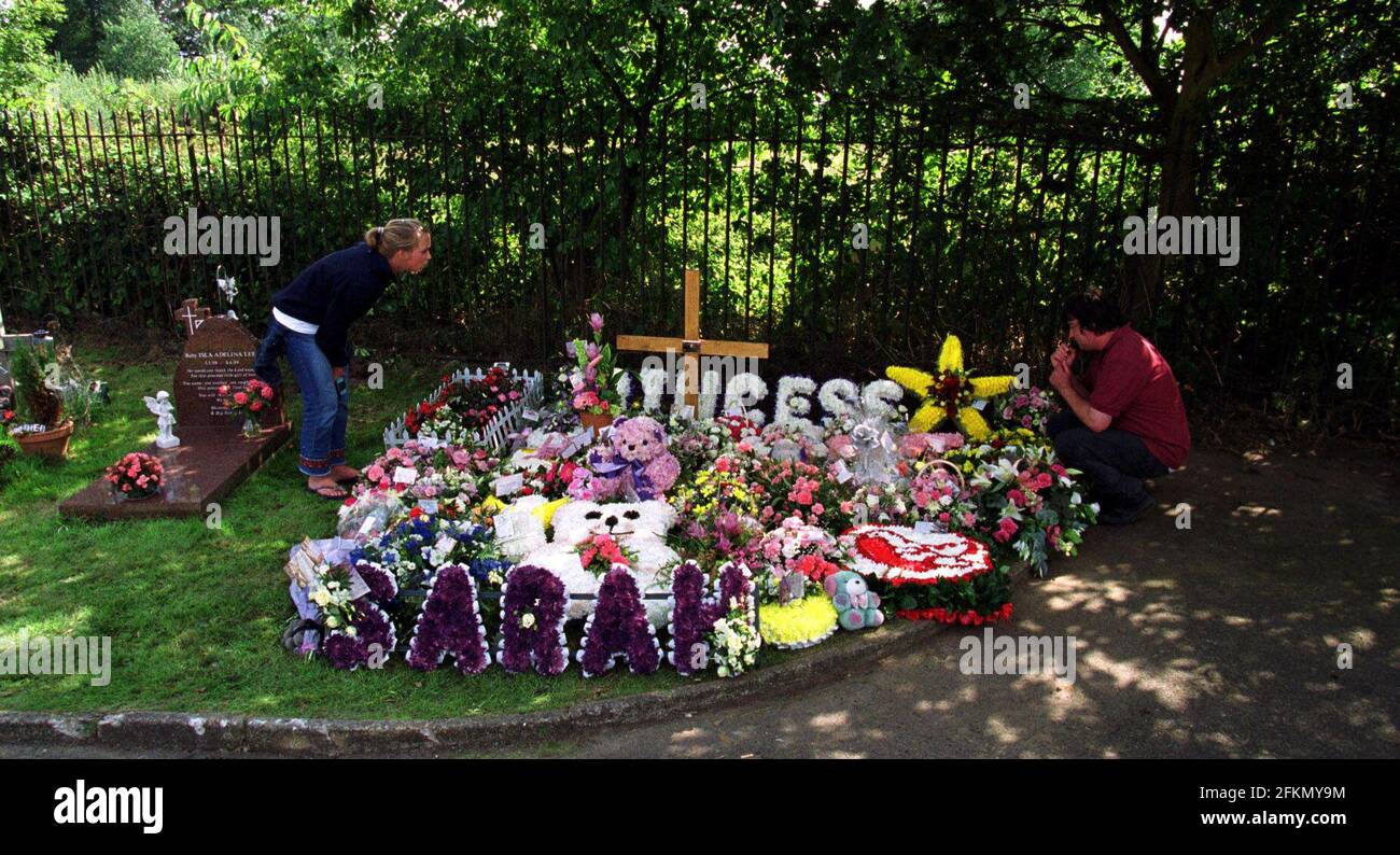 Sarah Payne Funeral...St Peters church in Hersham Surrey. funeral Stock