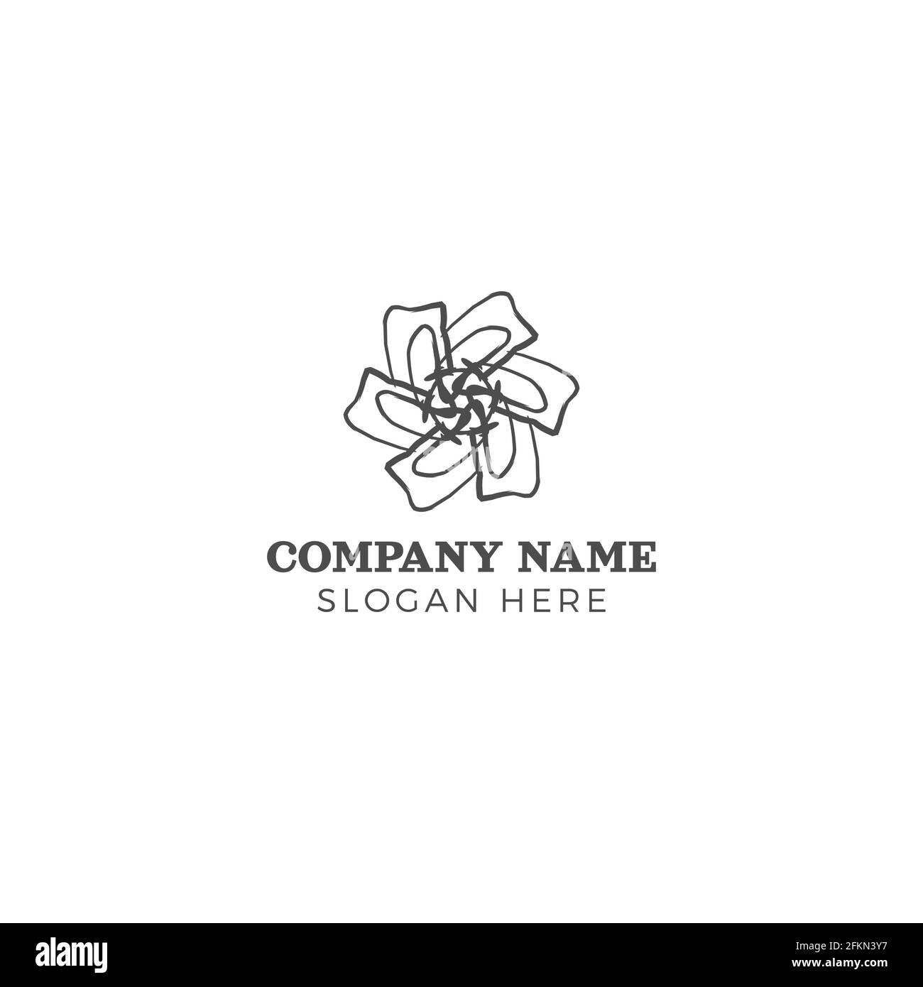 Playful Abstract Company Vector Logo Design Stock Vector