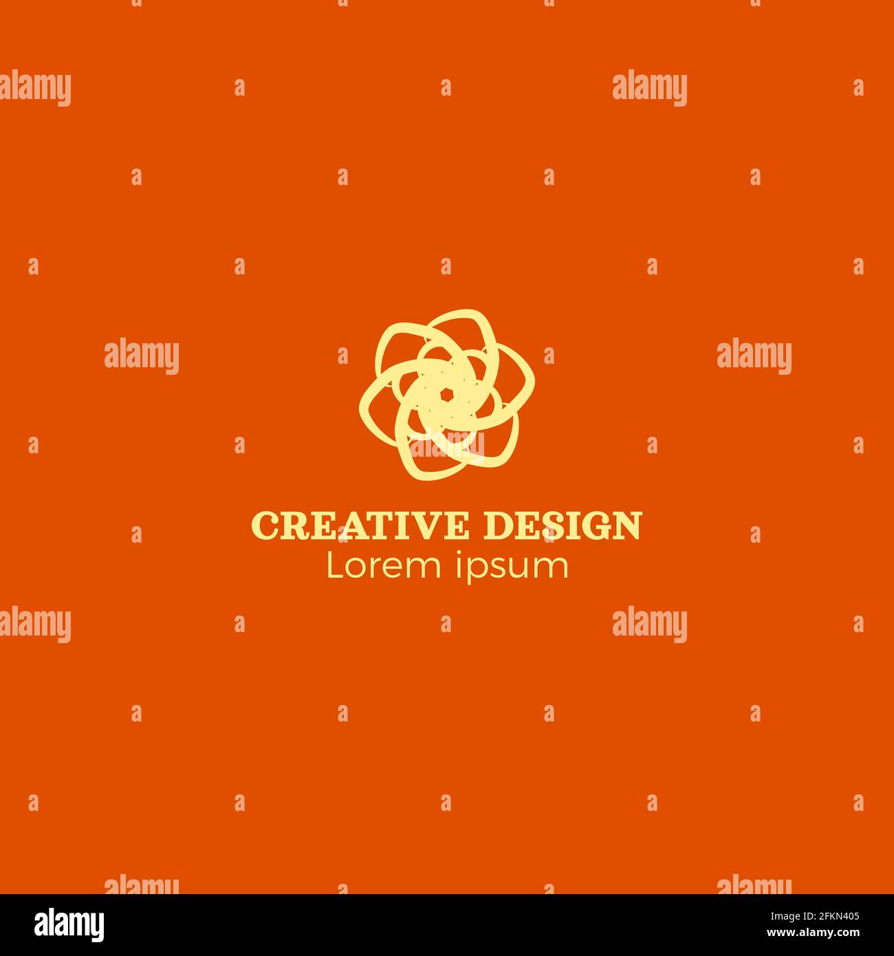Unique Flower Abstract Company Vector Logo Design Stock Vector