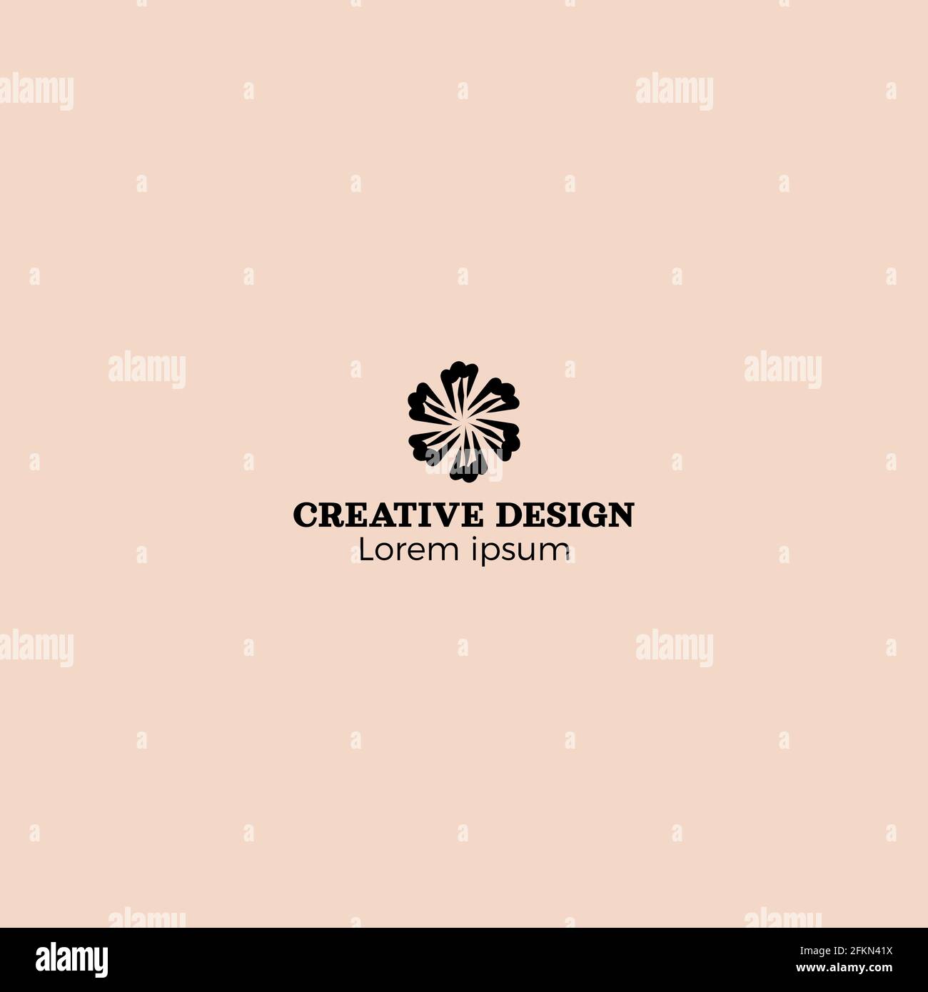 Flower Aesthetic Creative Design Logo Vector Stock Vector Image & Art