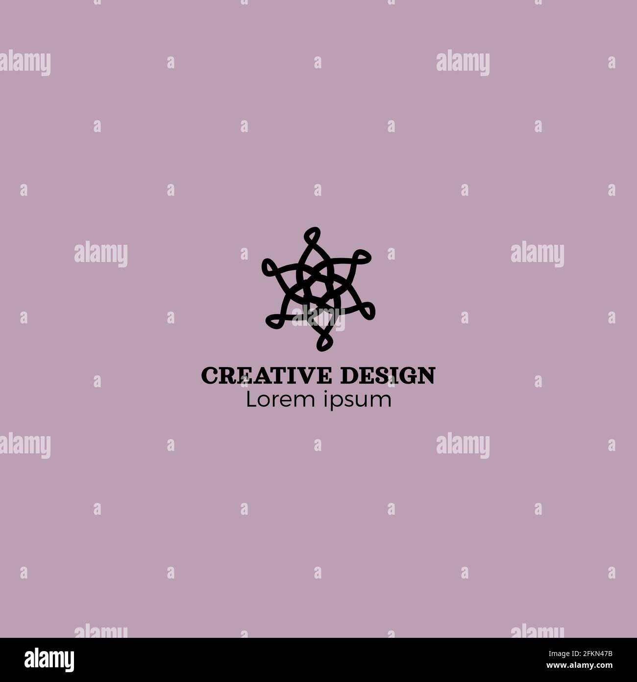 Super Hand Drawn Abstract Creative Logo Design Vector Stock Vector