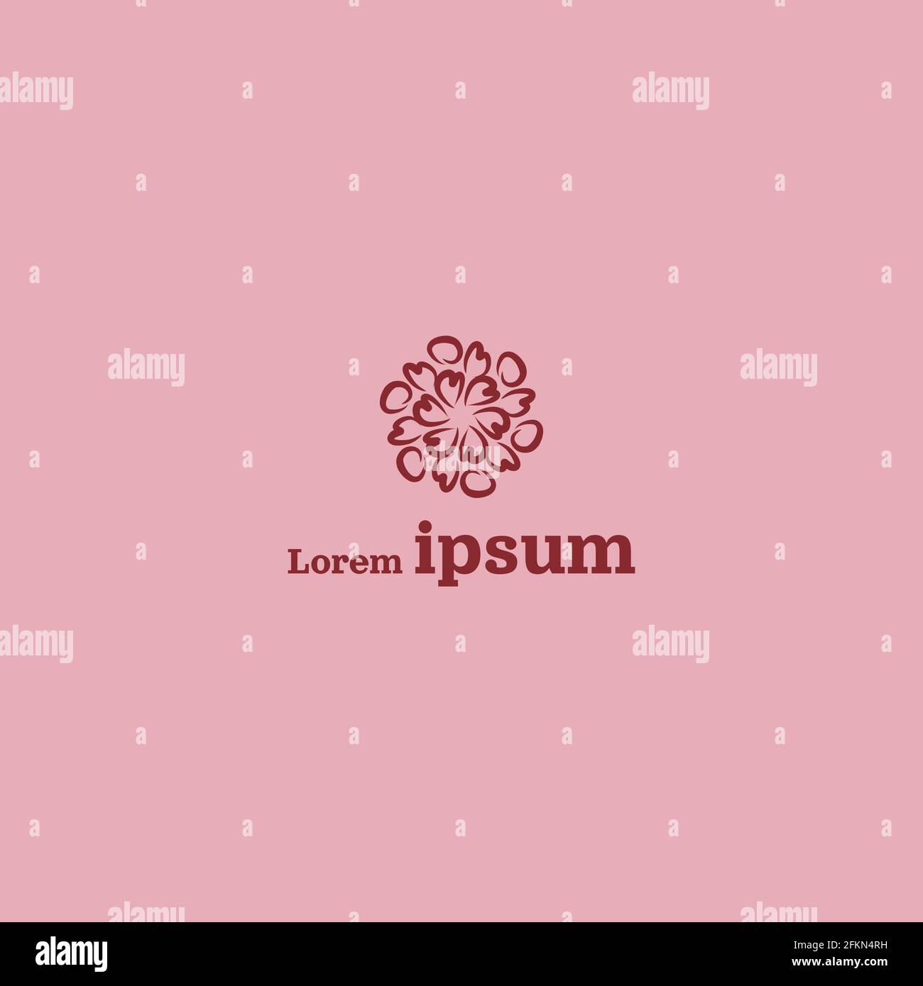 Red Combination Logo Creative Design Vector Stock Vector Image & Art