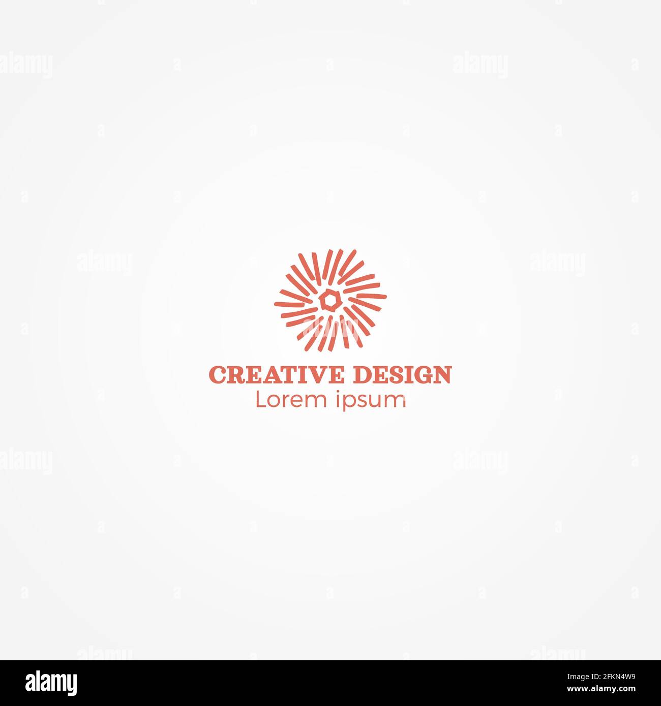 Simple Hand Drawn Creative Design Logo Vector Stock Vector