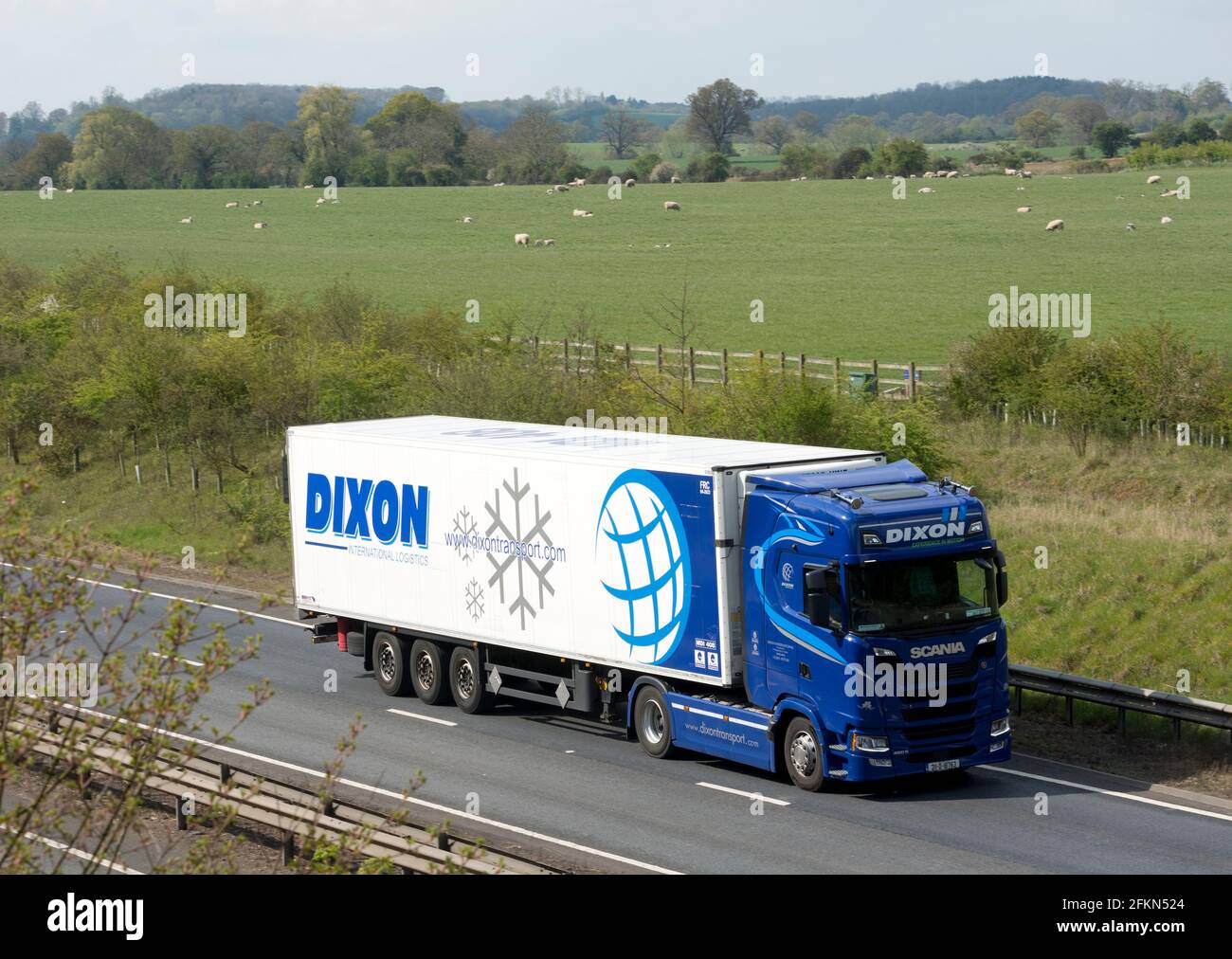 A Dixon lorry on the A46 road, Warwickshire, UK Stock Photo