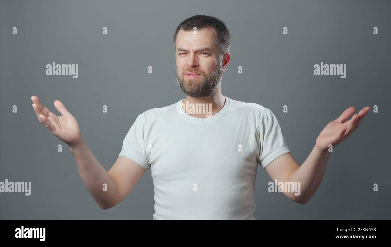 Confused man beard hi-res stock photography and images - Alamy