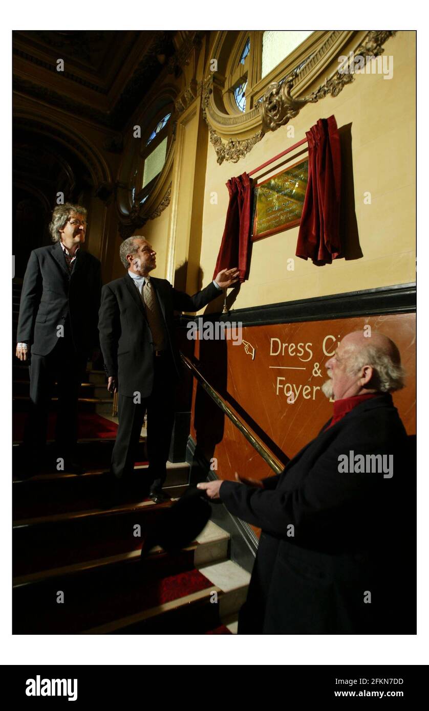 Sir Alan Sugar and Griff Rhys Jones were on hand for the opening of the Hackney Empire's new Marie Lloyd Extention.pic David Sandison 14/9/2004 Stock Photo