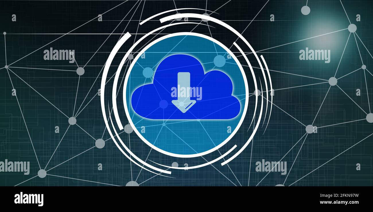 Illustration of a data download concept Stock Photo - Alamy