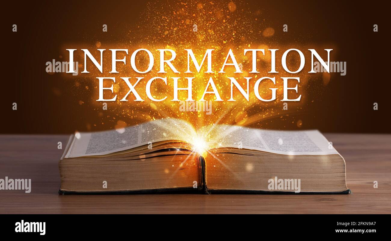 Educational inscription coming out from an open book Stock Photo - Alamy