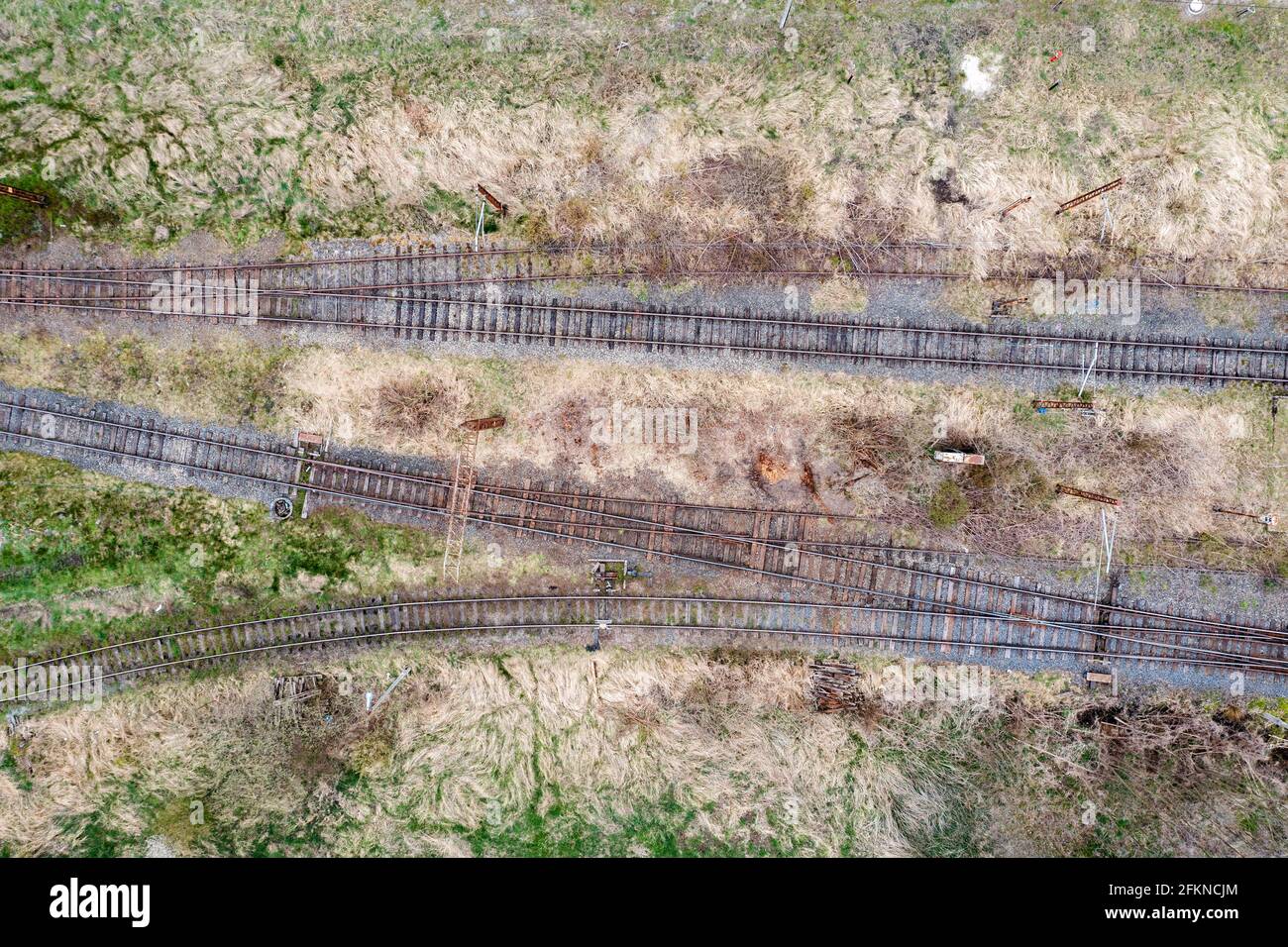 Rail track birds eye view hires stock photography and images Alamy