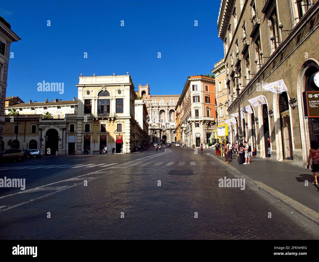 The street with vintage houses, Rome, Italy Stock Photo - Alamy