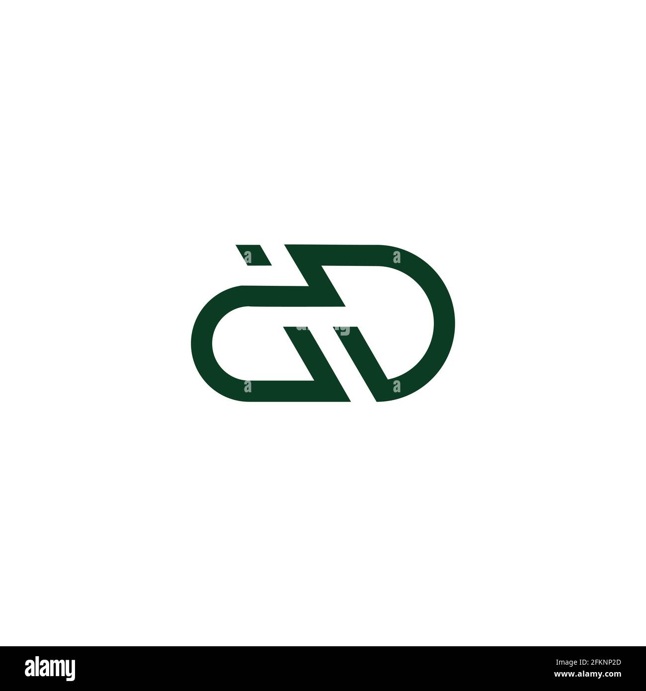 abstract letter Dd simple geometric line flat logo vector Stock Vector