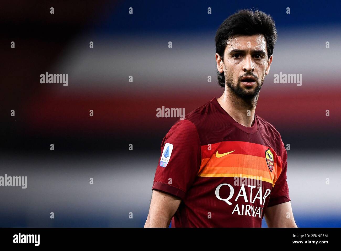 Genoa, Italy. 02 May 2021. Javier Pastore of AS Roma looks on during the Serie A football match between UC Sampdoria and AS Roma. UC Sampdoria won 2-0 over AS Roma. Credit: Nicolò Campo/Alamy Live News Stock Photo