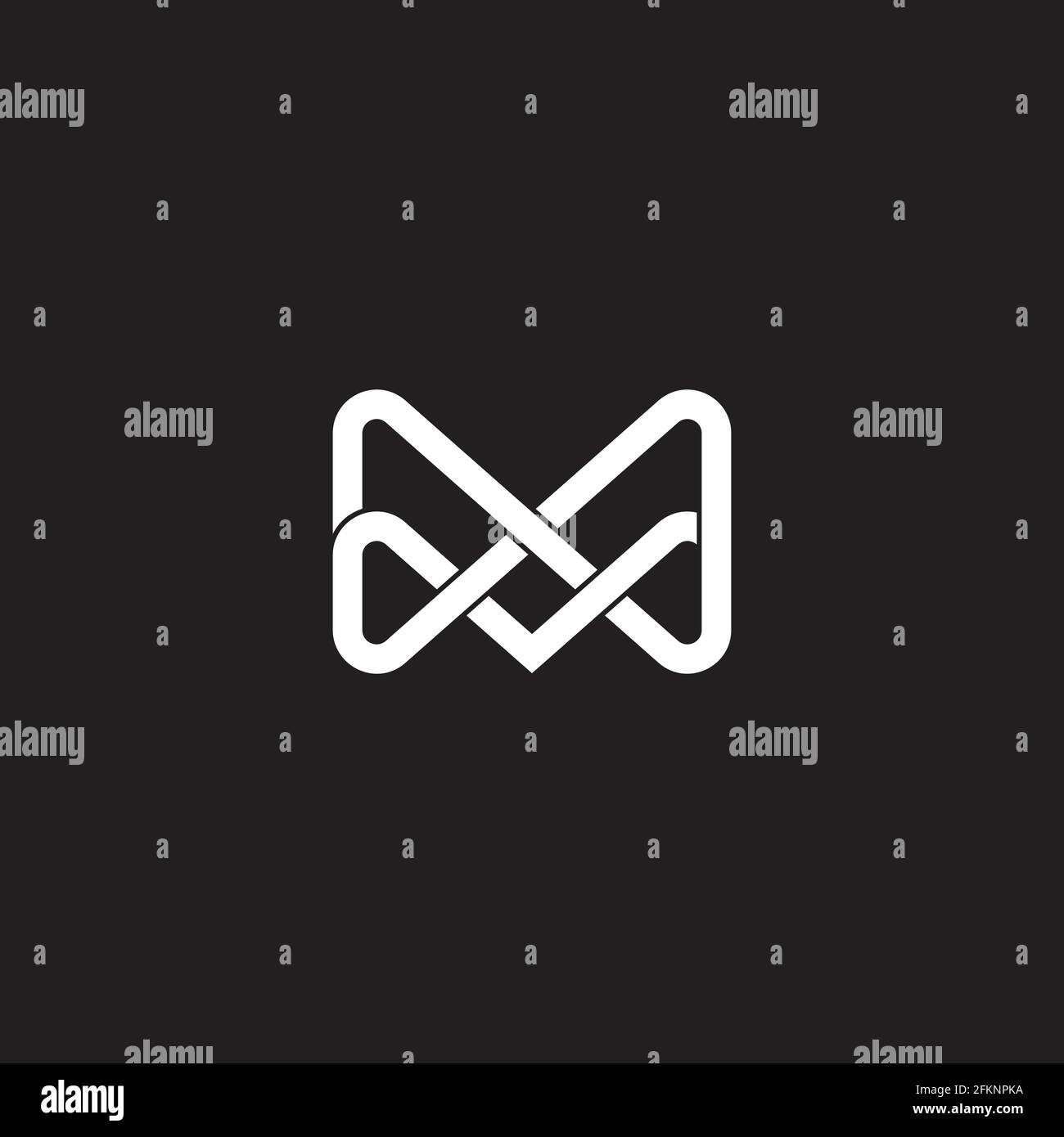 letter ma abstract infinity overlapping line 3d logo vector Stock Vector