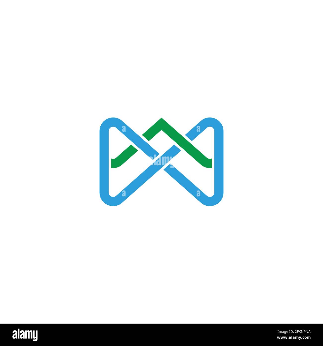 abstract infinity green mountain natural water symbol vector Stock Vector
