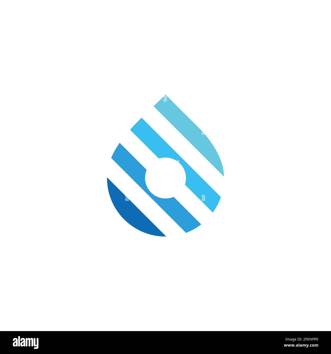 gradient geometric stripes drop water logo vector Stock Vector
