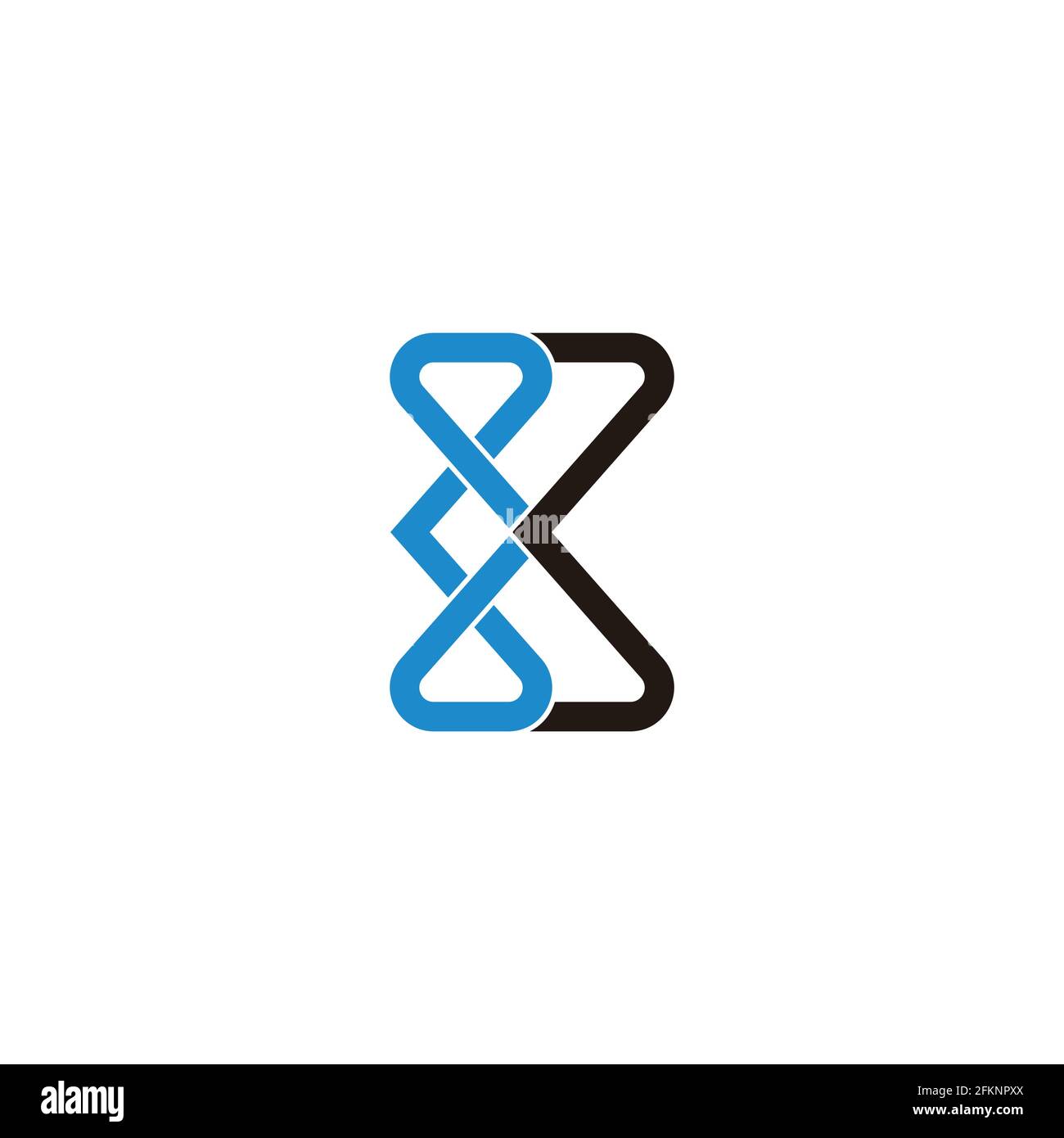 abstract letter k dna chain simple logo vector Stock Vector Image & Art