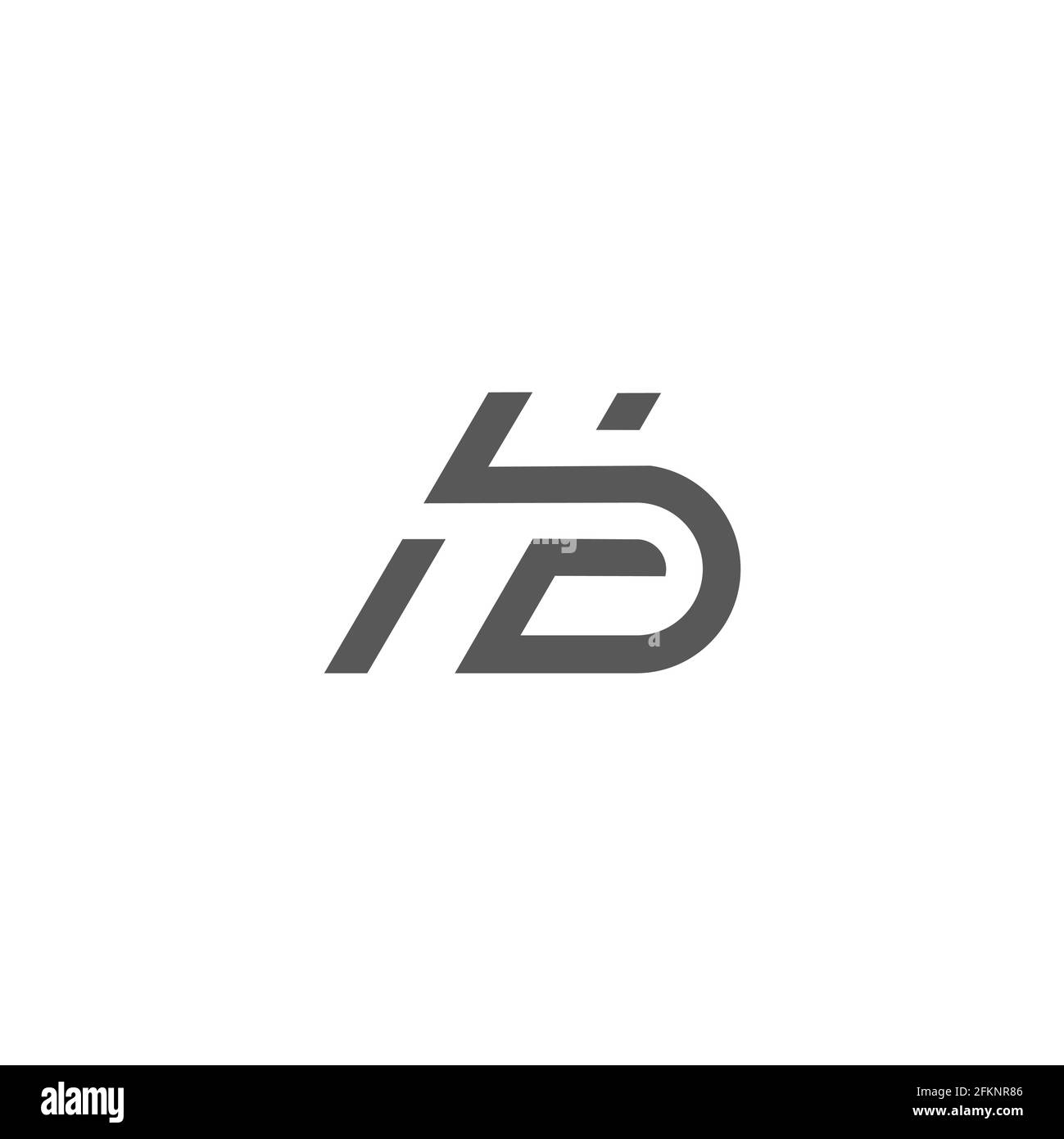 letter hb lines art geometric concept vector Stock Vector
