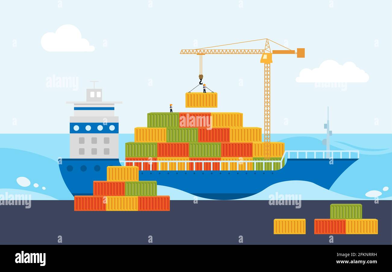 Ship loads Stock Vector Images - Alamy