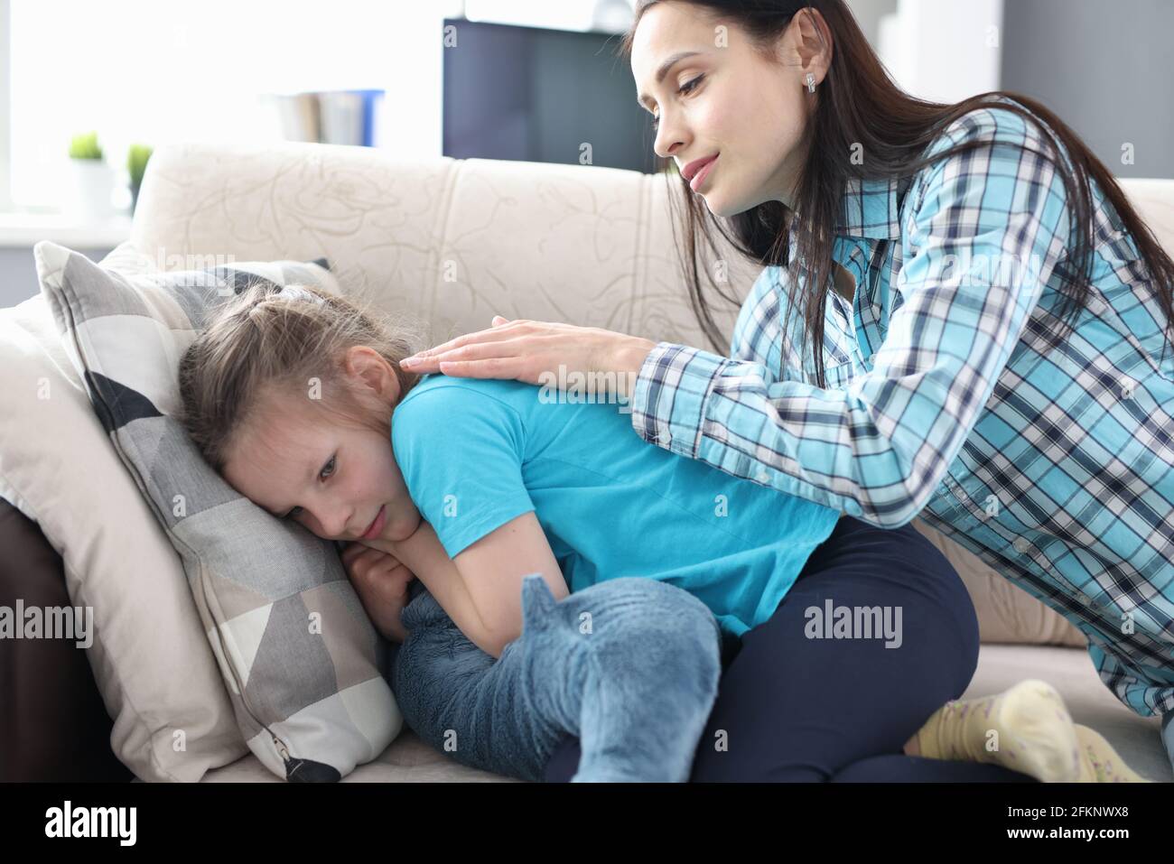 Mother hug child reassure hi-res stock photography and images - Alamy