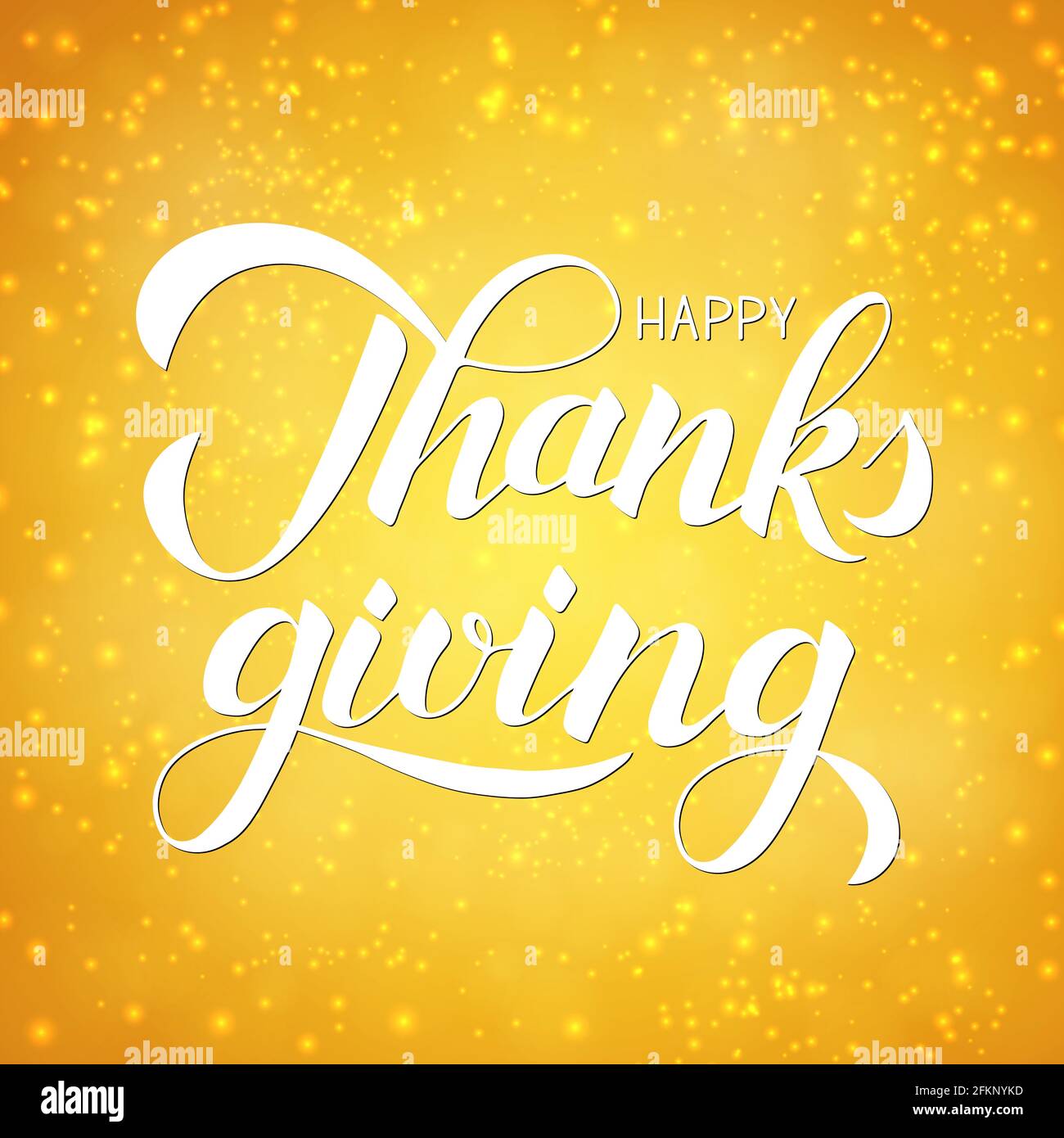 Thanksgiving day vector illustration. Happy Thanks giving hand written ...