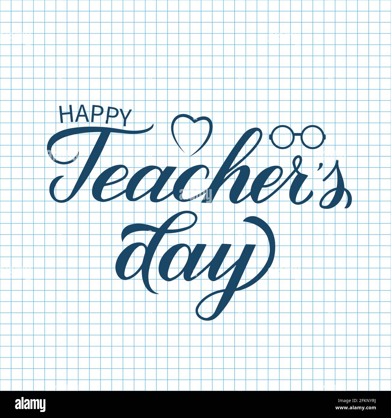 Happy Teachers Day calligraphy hand lettering on cell paper ...