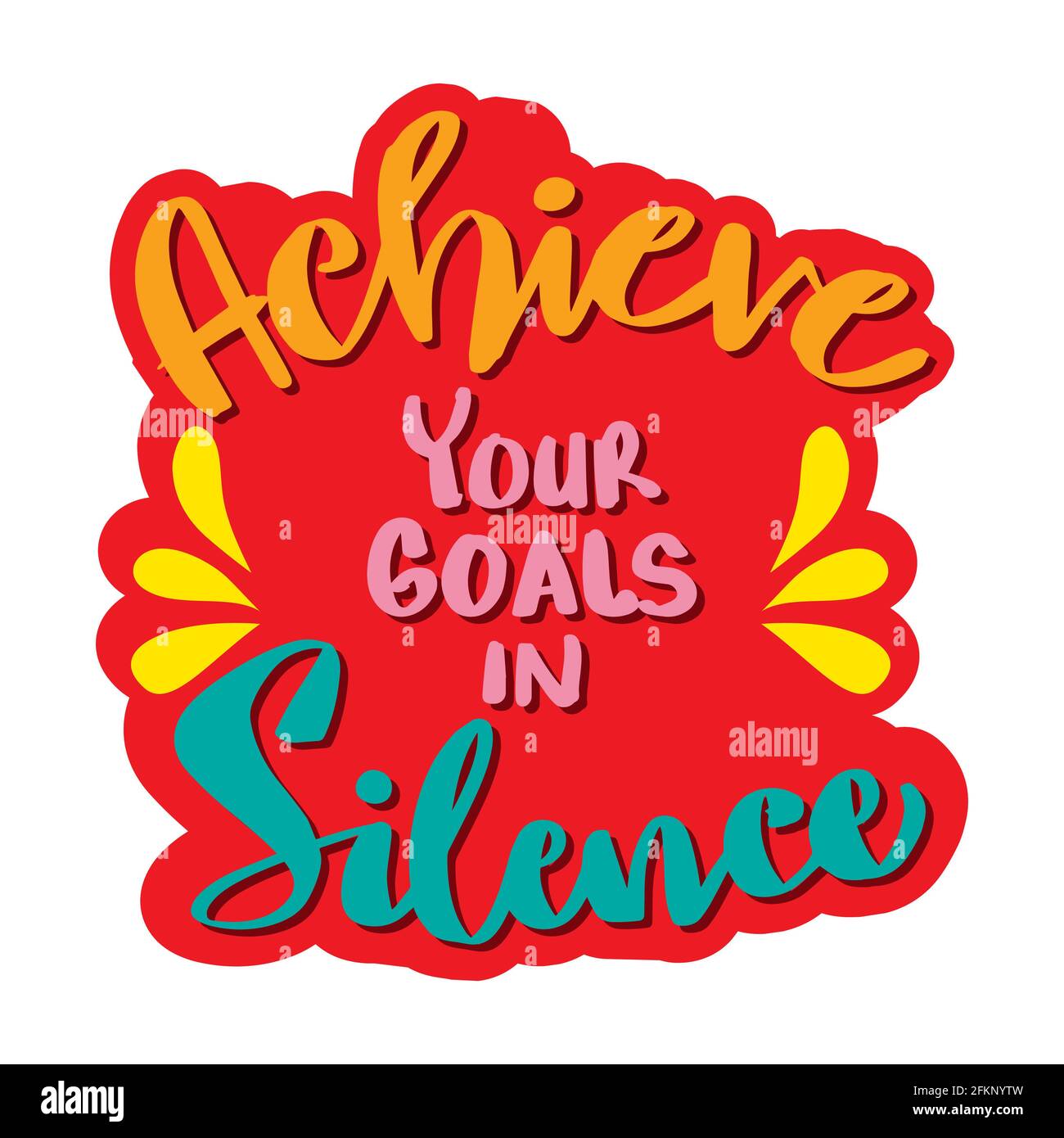 Achieve your goal in silence. Islamic quotes. Stock Photo