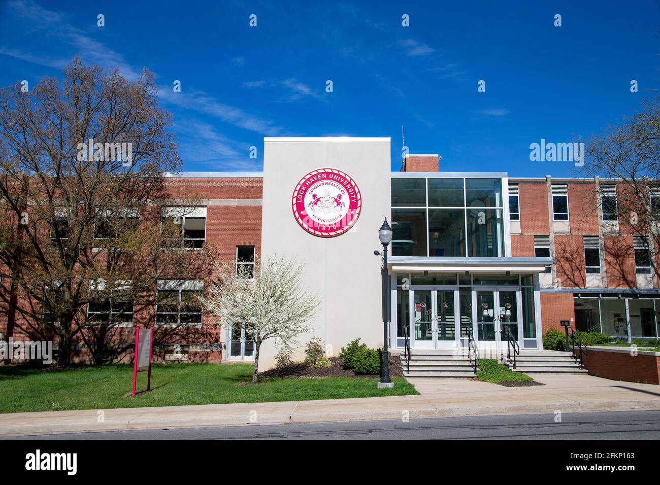 Lock Haven, United States. 01st May, 2021. A view of Ulmer Hall on the campus of Lock Haven