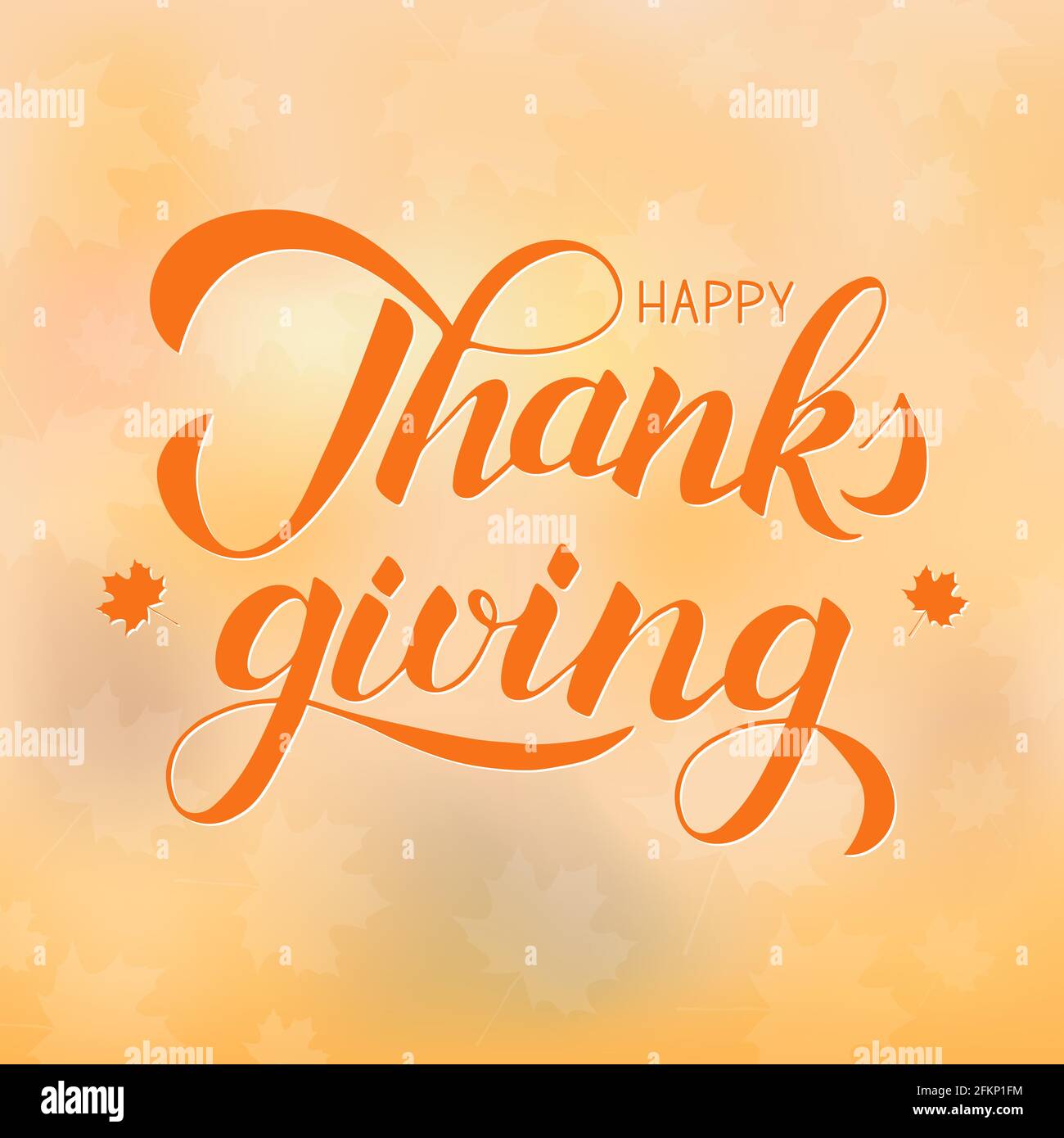 Happy Thanksgiving Day hand written with brush. Calligraphy lettering ...