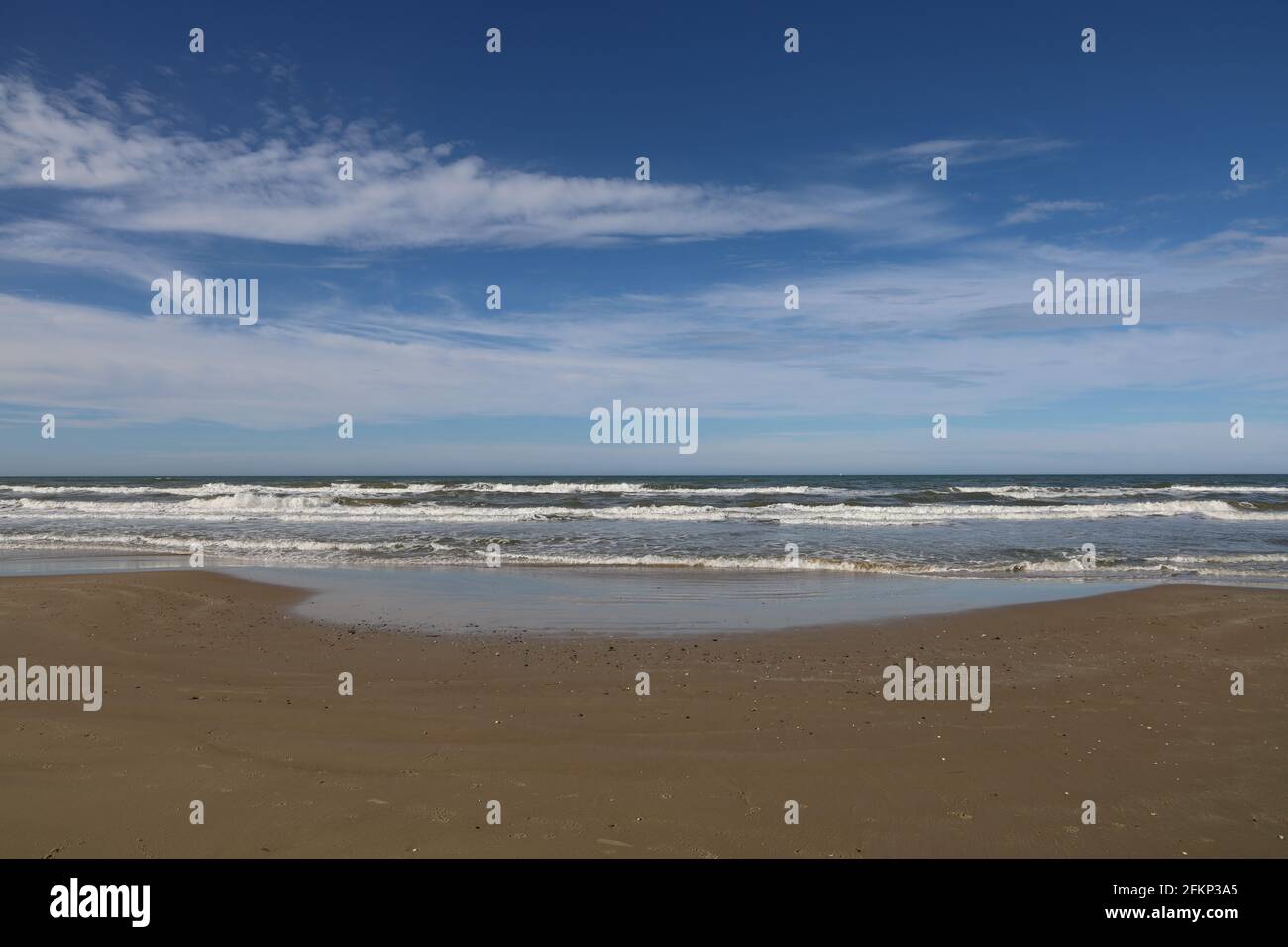Beautiful view of the North Sea and the Nr. Lyngby beach, Denmark Stock Photo