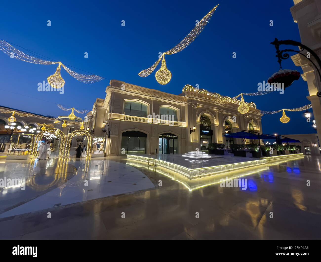 Luxury Al Hazm, a shopping mall with European atmosphere. Famous brands, shops and expansive