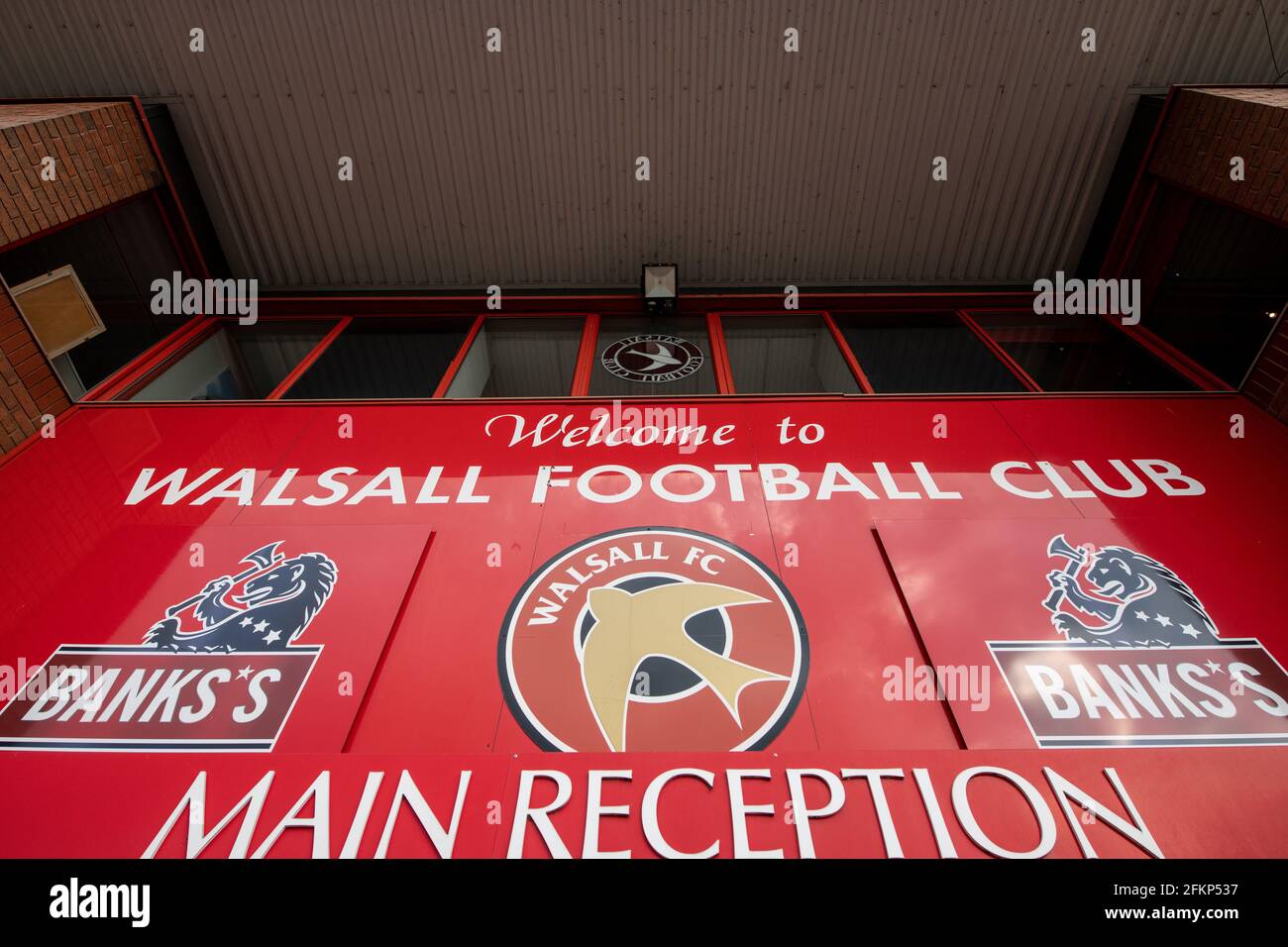 Bescot Stadium, also known as the Banks's Stadium. Walsall Football Club. Stock Photo