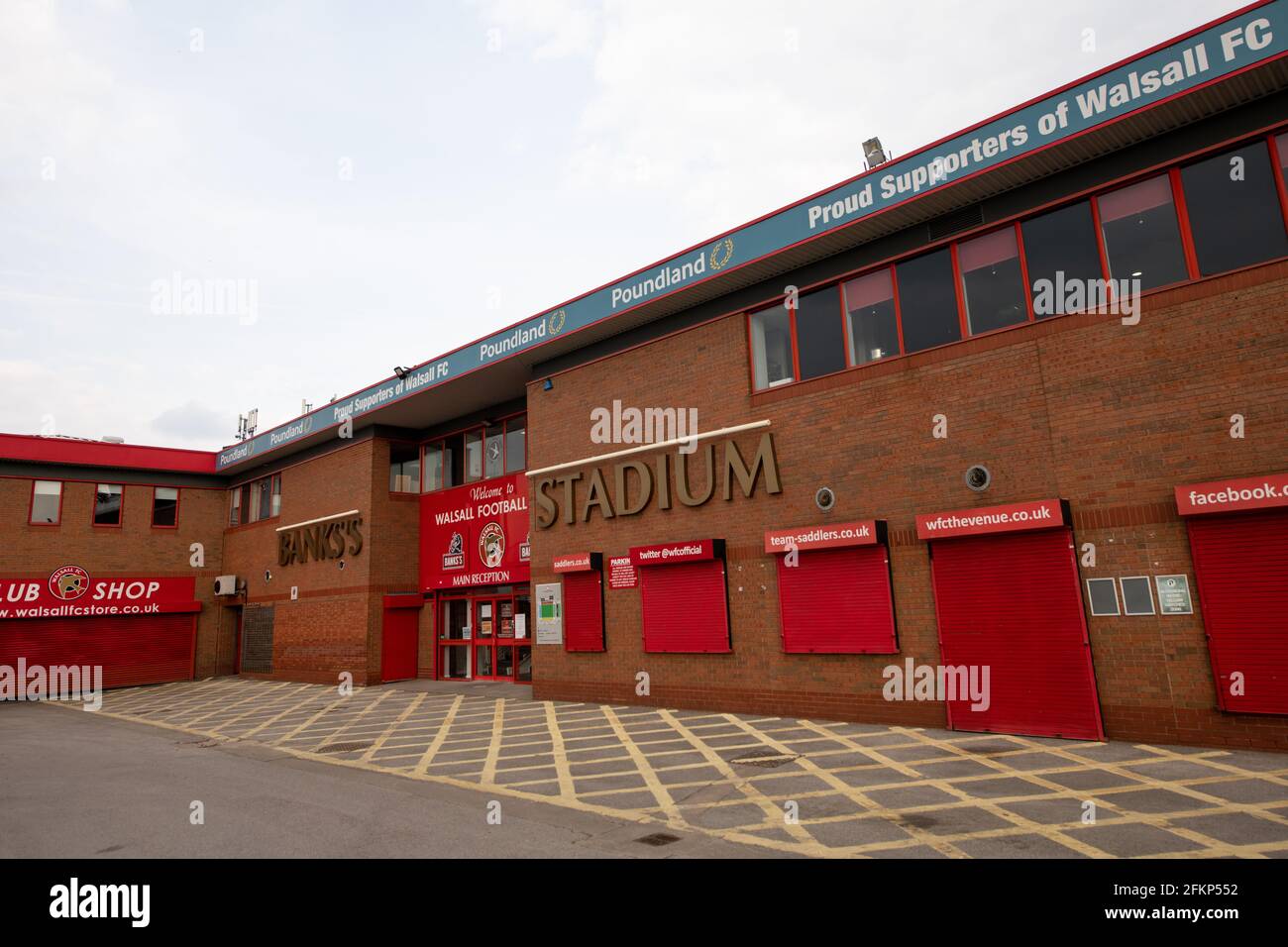Bescot Stadium, also known as the Banks's Stadium. Walsall Football Club. Stock Photo