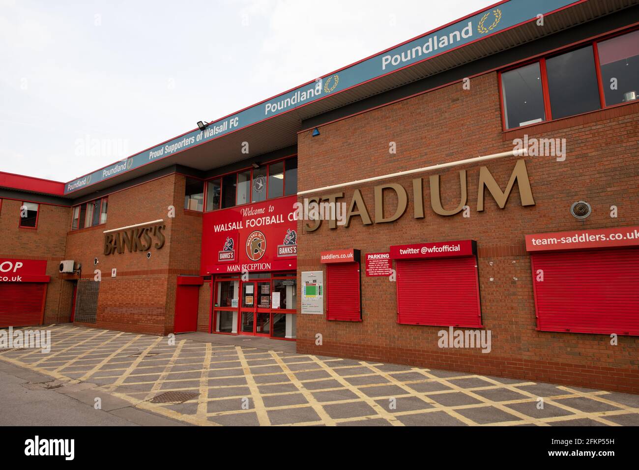 Bescot Stadium, also known as the Banks's Stadium. Walsall Football Club. Stock Photo