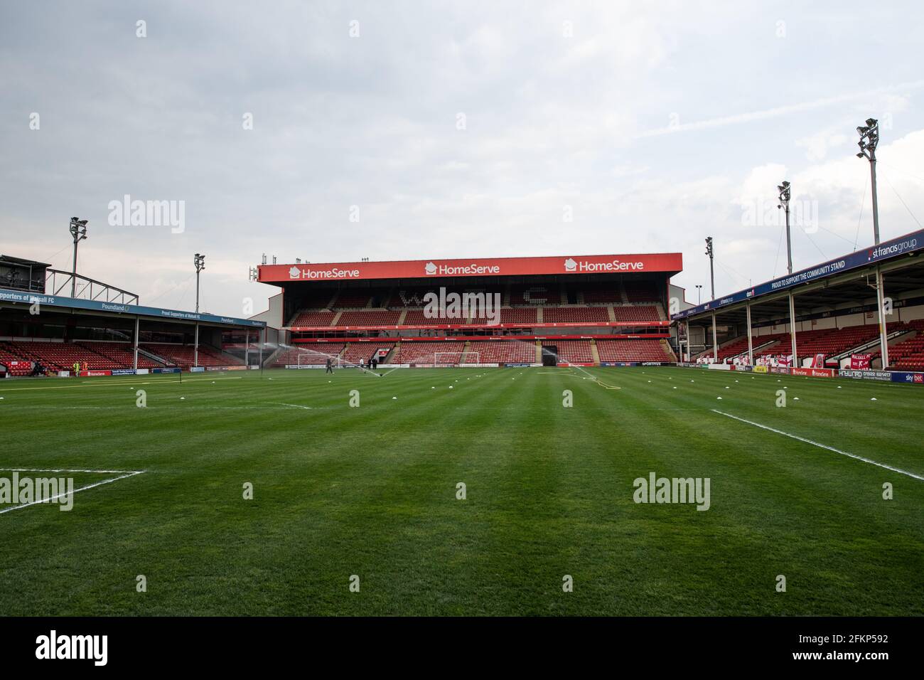 Bescot Stadium, also known as the Banks's Stadium. Walsall Football Club. Stock Photo