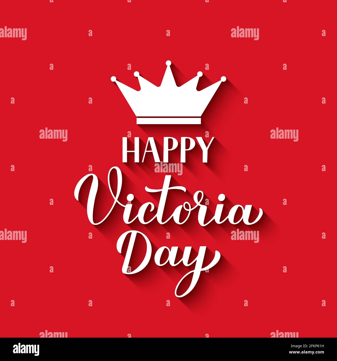 Victoria day in Canada typography poster. Calligraphy hand lettering