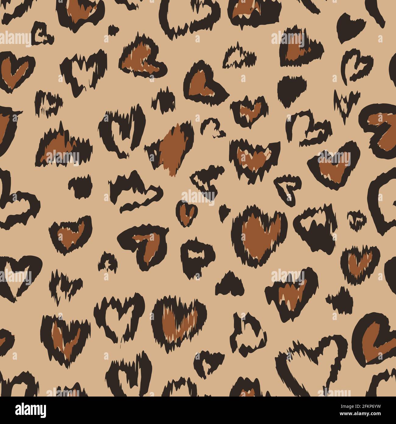 Valentine Leopard or cheetah seamless pattern. Trendy animal print. Spotted  hearts imitate jaguar fur. Vector background for wallpaper, textile, fabri  Stock Vector Image & Art - Alamy