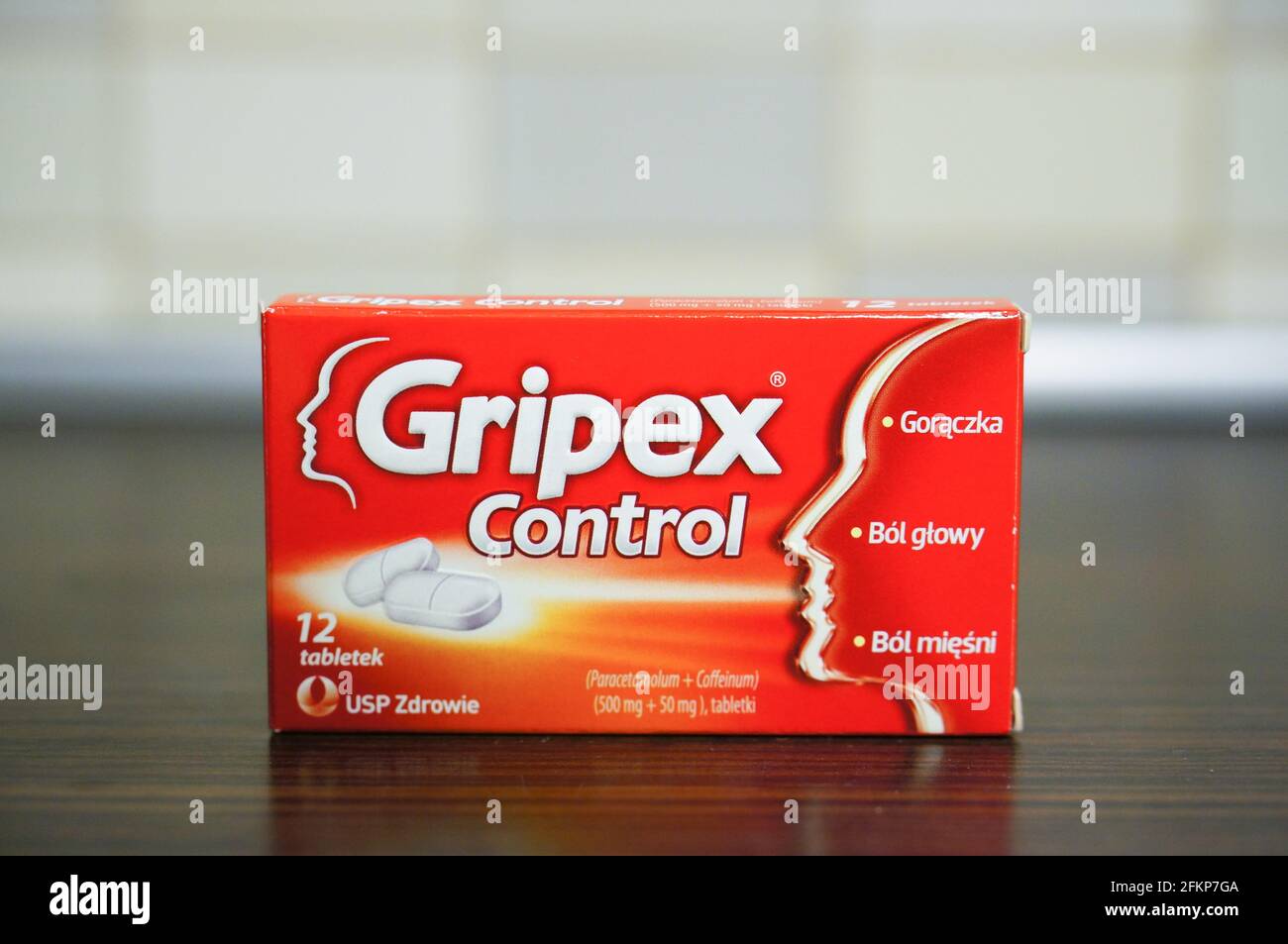 POZNAN, POLAND - Jan 24, 2016: Polish Gripex Control medicine in a pack on  a table Stock Photo - Alamy
