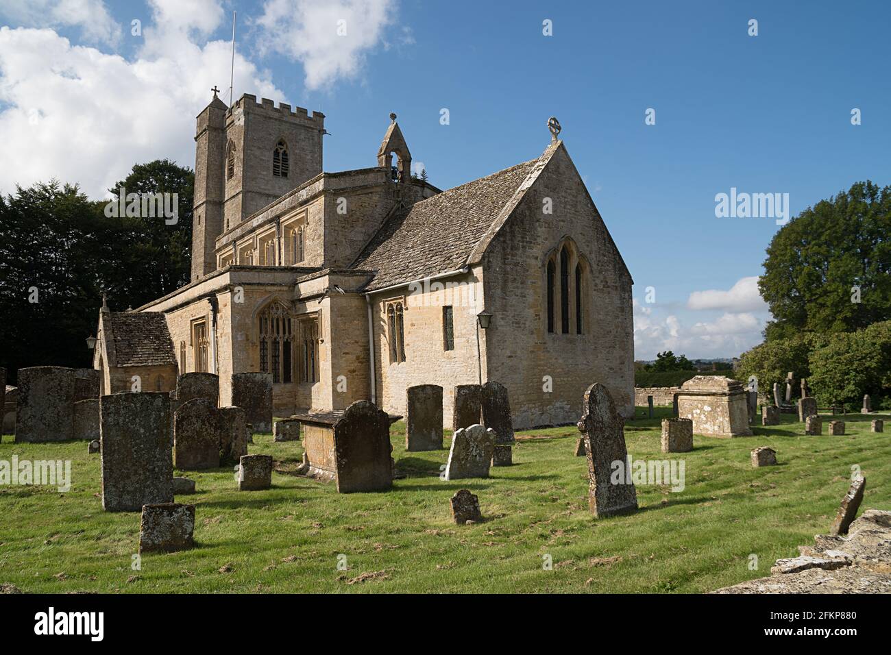 Church of St Leonard, Bledington, Gloucestershire Stock Photo