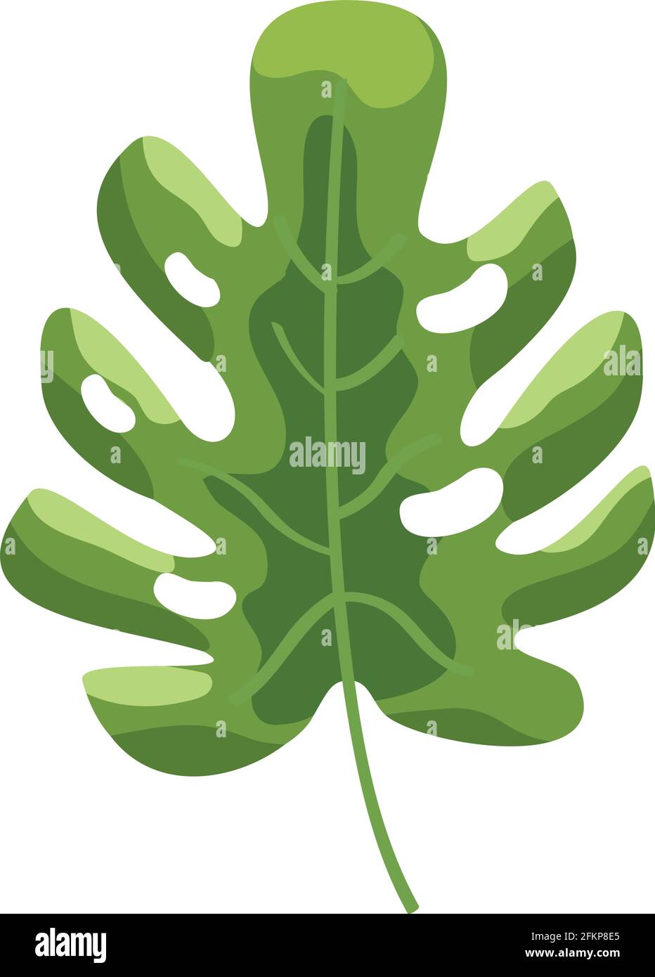 tropical green leaf nature icon Stock Vector Image & Art - Alamy