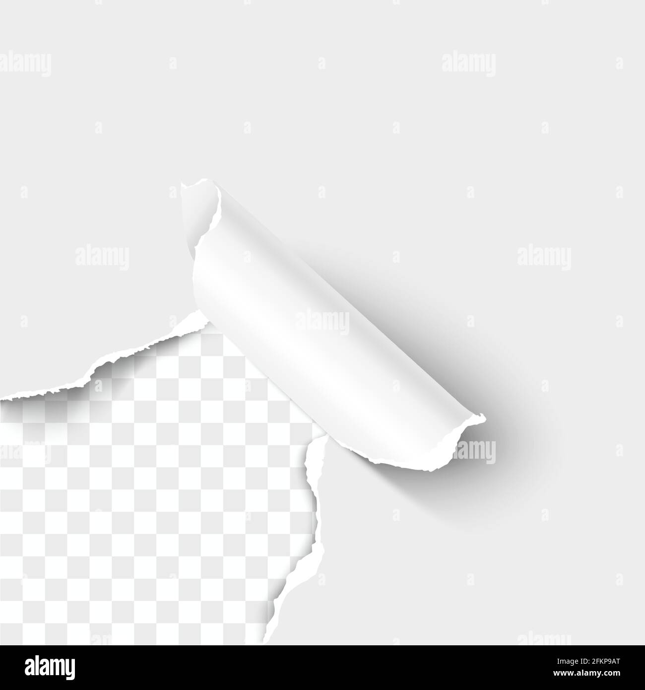 Paper Corner Torn Hole Lower Left Corner Of White Paper Sheet With Paper Curl Isolated On Transparent Background Realistic Vector Illustration Stock Vector Image Art Alamy