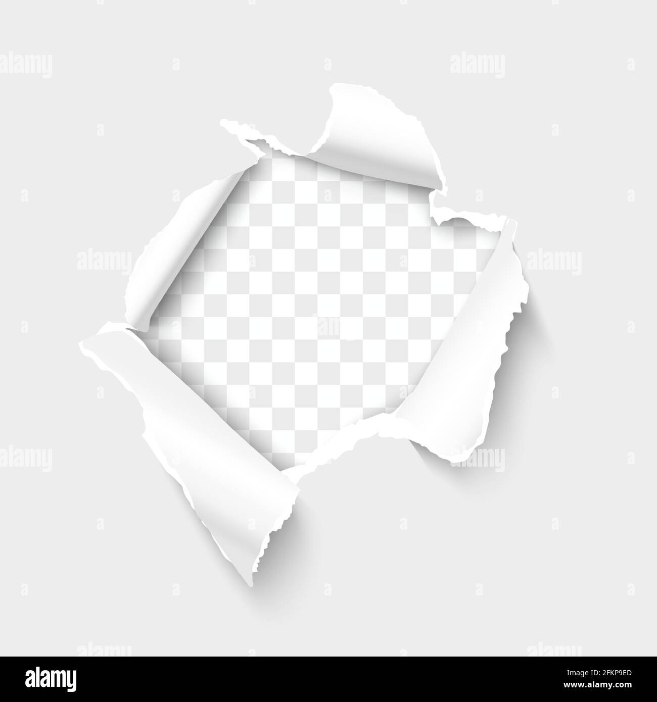 Paper hole. Torn white paper page with ripped edges. Realistic vector  illustration Stock Vector Image & Art - Alamy